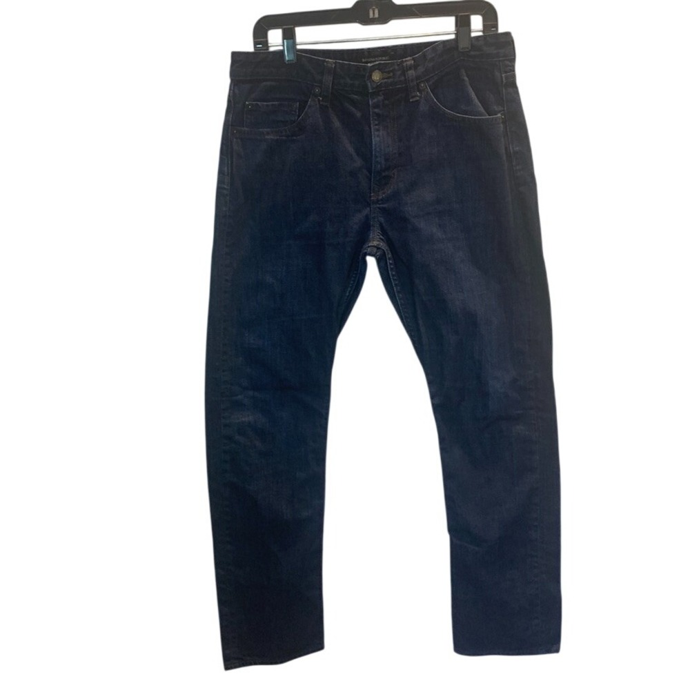 Banana Republic Jeans Mens 33x32 Slim Straight Dark Wash Indigo Cotton Denim